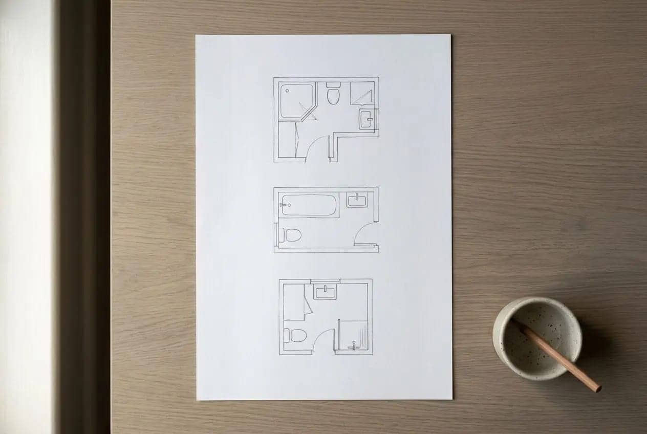 Plans d’aménagement pour petite salle de bain 5m2 avec schémas et idées gain de place.